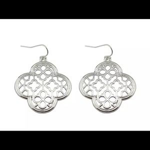 Silver Filigree Dangle Earrings